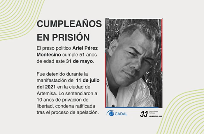 Cumpleaños en prisión: Ariel Pérez Montesino