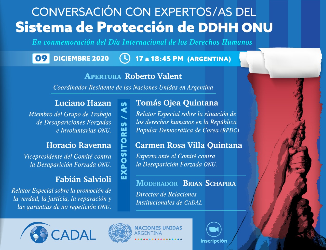 Conversaci&oacute;n con los expertos del Sistema de Protecci&oacute;n de Derechos Humanos de ONU